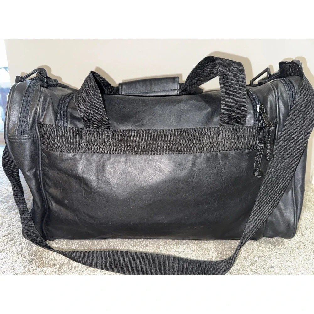 Vintage Kansas City Chiefs A.D.S. Sports NFL Faux Leather Travel Duffle Bag RARE